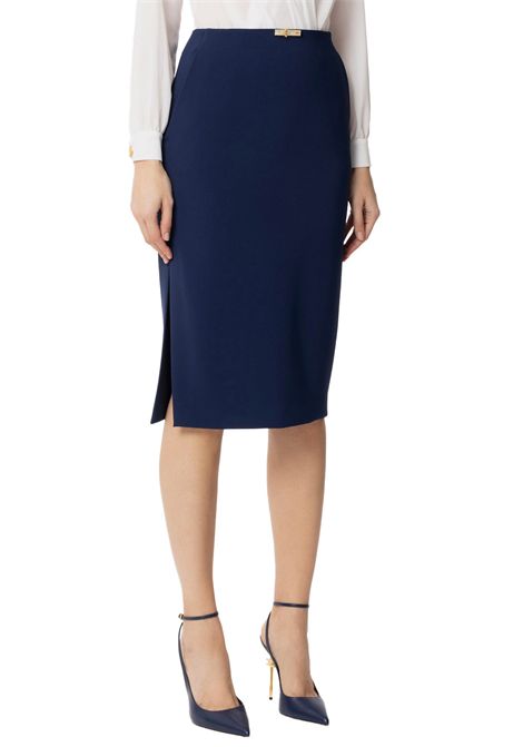 Gonna Elisabetta Franchi donna GO12252E2DC8 blu longuette ELISABETTA FRANCHI | Gonne | GO12252E2DC8